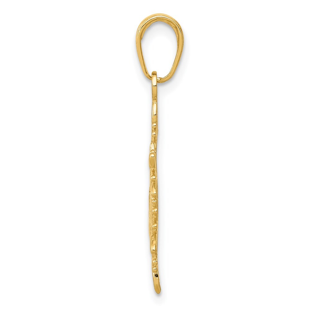 14k Yellow Gold Snowflake Pendant for Women