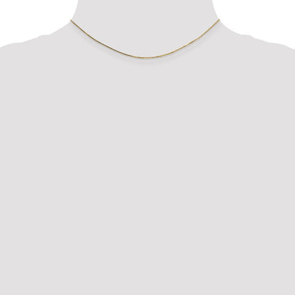 14k Yellow Gold 14 inch .7mm Box with Spring Ring Clasp Chain Necklace