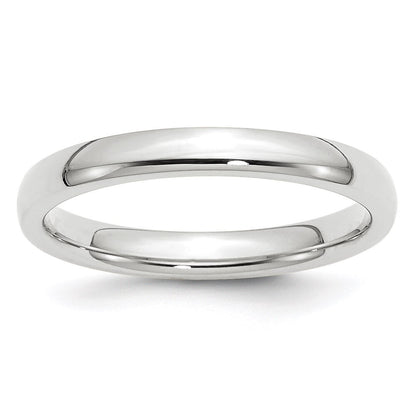 14k White Gold 3mm Standard Weight Comfort Fit Wedding Band Size 5