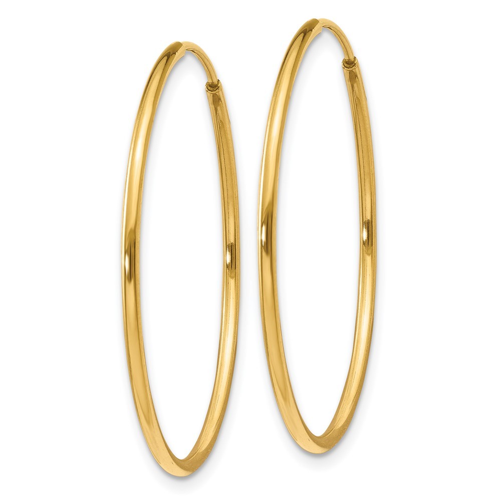 14k Yellow Gold 1.25mm Endless Hoop Earring