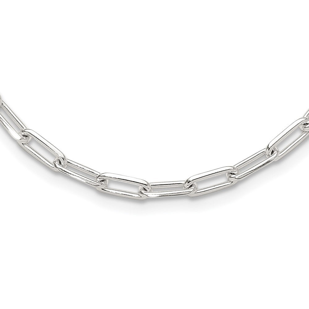 Sterling Silver 4.2mm Paperclip Link w/ 2in ext Necklace