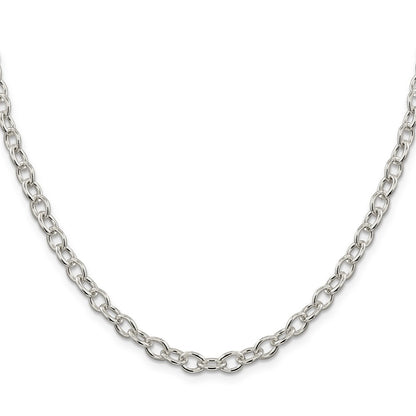 Sterling Silver 5.75mm Oval Cable Chain Necklace
