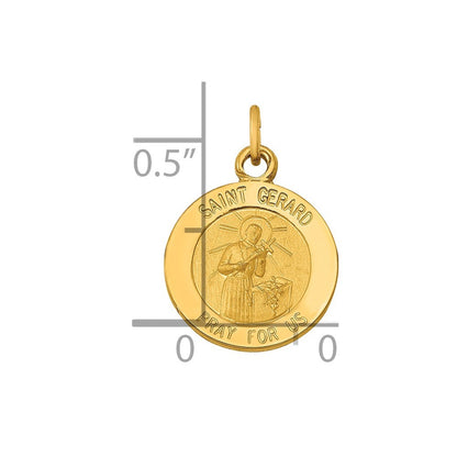 14k Yellow Gold Saint Gerard Medal Charm