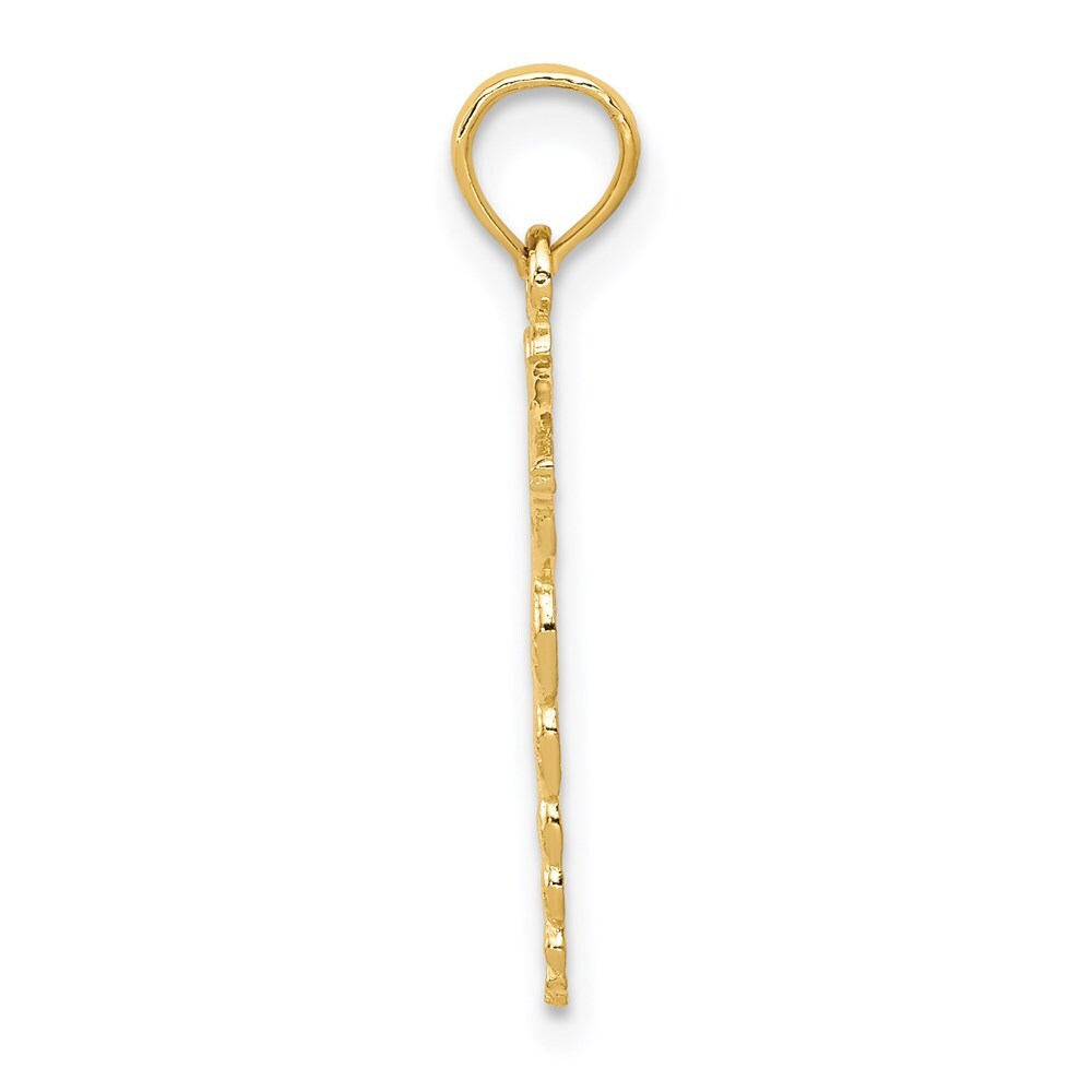14k Yellow Gold Caduceus Pendant for Women