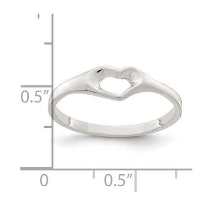 Sterling Silver Heart Ring Size 7