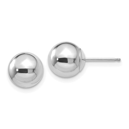 14k White Gold Polished 8mm Ball Stud Earrings Gift for Women