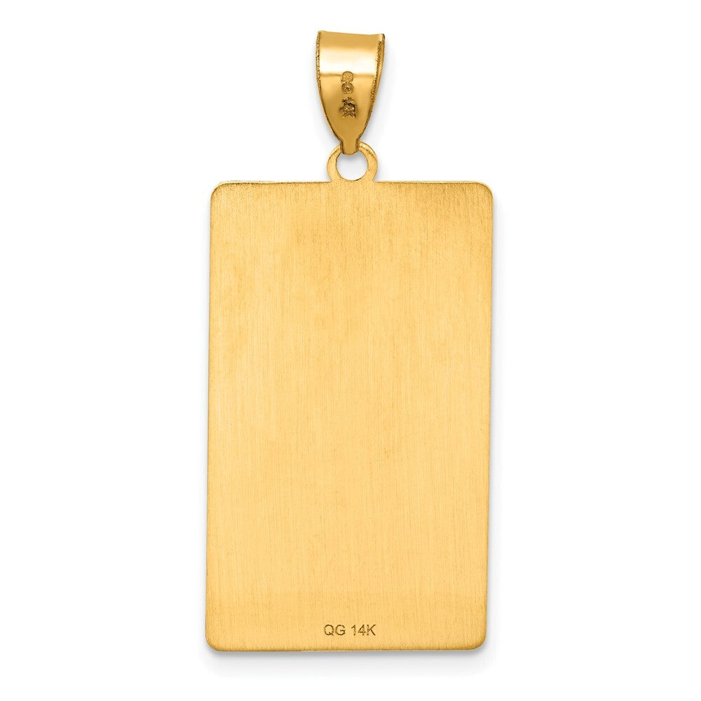 14k Yellow Gold The High Priestess Tarot Card Pendant for Women