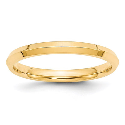 14k Yellow Gold 2.5mm Knife Edge Comfort Fit Wedding Band Ring Size 7