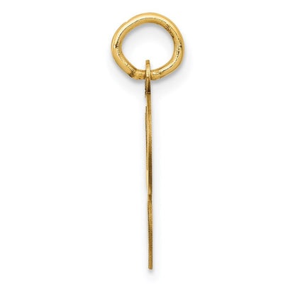 14k Yellow Gold Script Letter G Initial Charm Pendant