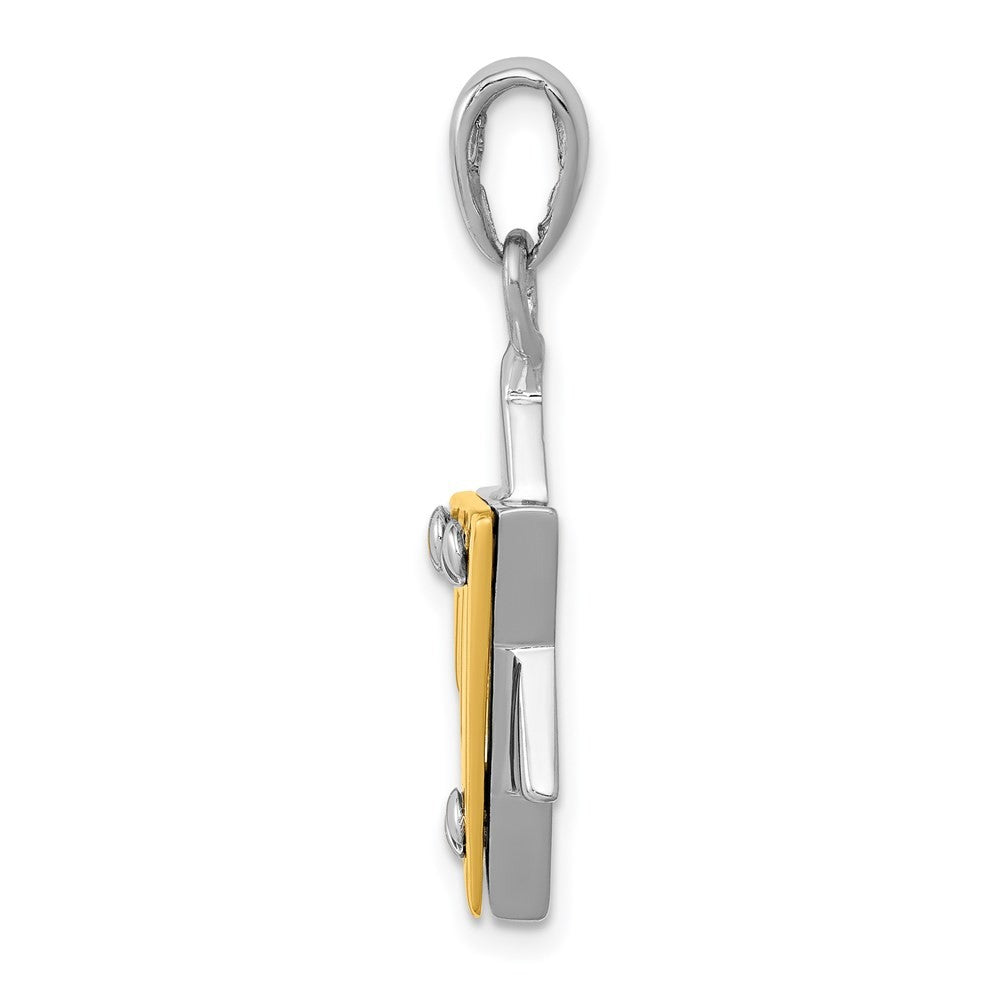 14k Two-Tone Gold Star of David Pendant