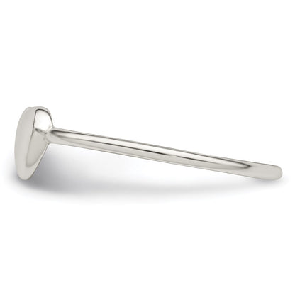 Sterling Silver Polished Heart Ring
