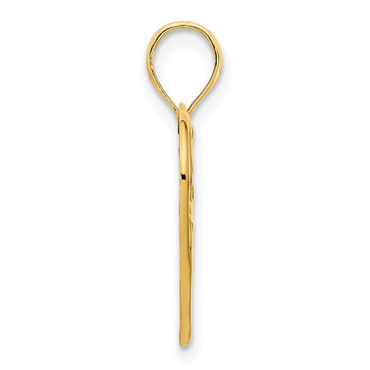 14k Yellow Gold Heart in Heart Pendant for Women