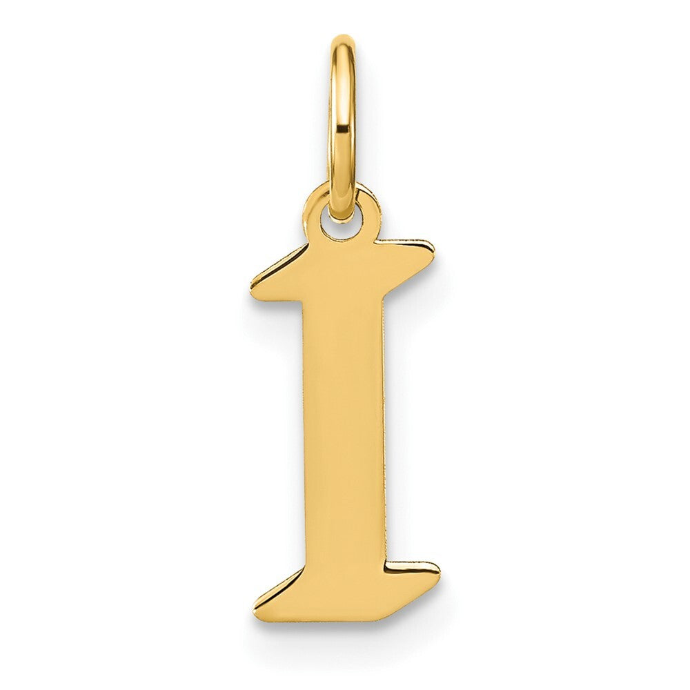 14k Yellow Gold Letter I Initial Pendant for Women