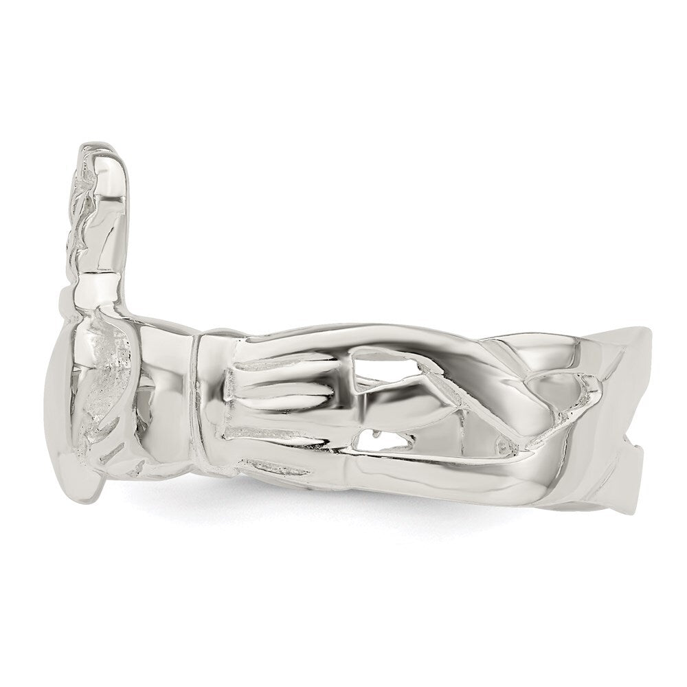 Sterling Silver Claddagh Ring Size 6