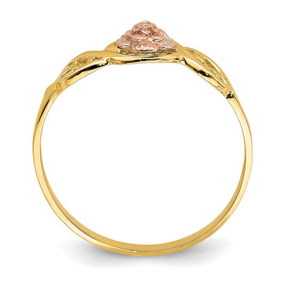 14K Two-tone Gold Flower Ring