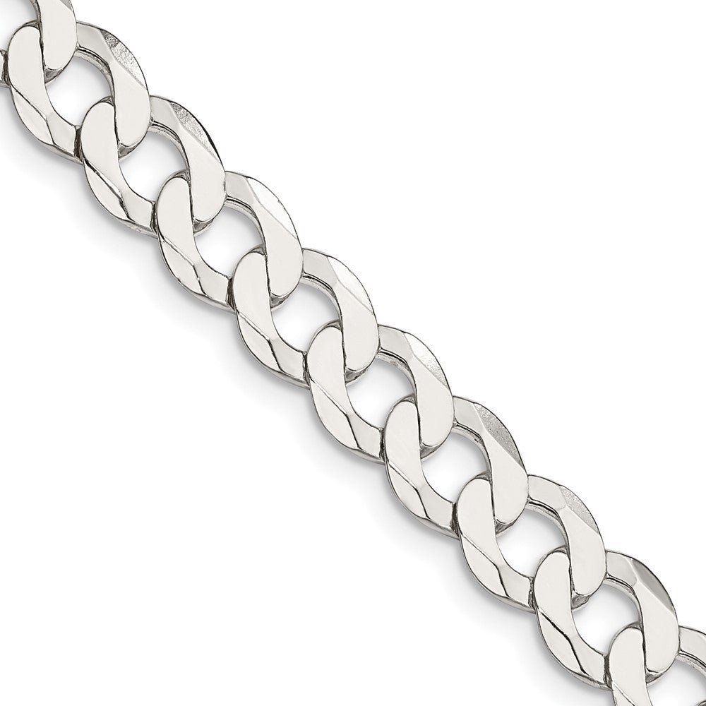 Sterling Silver 7.5mm Flat Curb Chain Necklace
