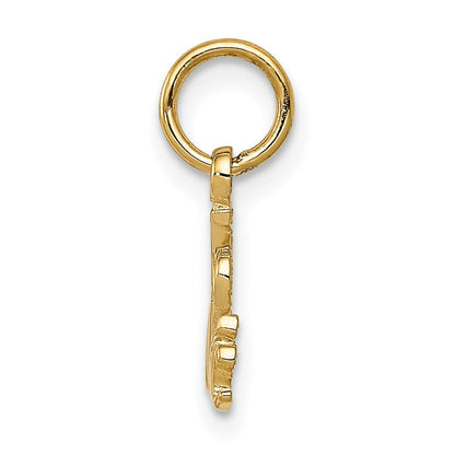 14k Yellow Gold I HEART MUSIC Charm