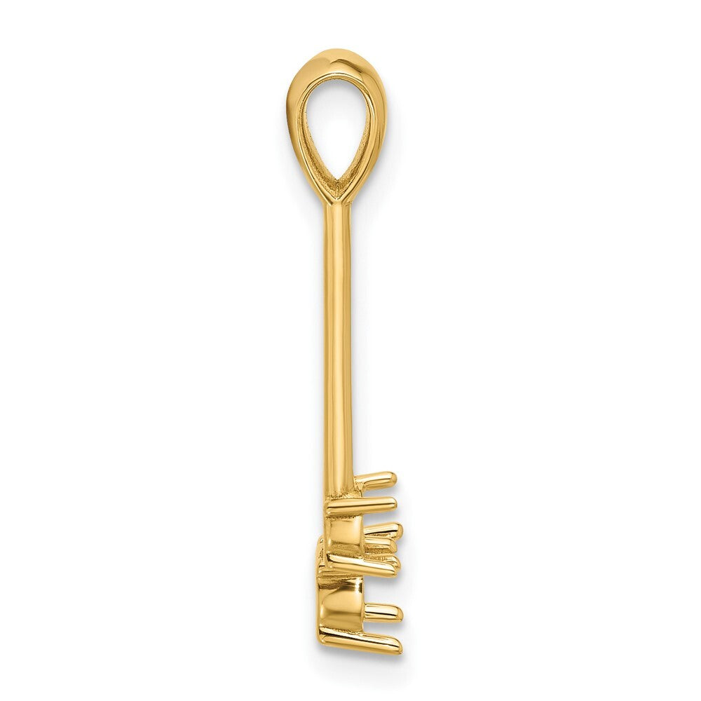 14k Yellow Gold Diamond Two Stone Pendant Mounting
