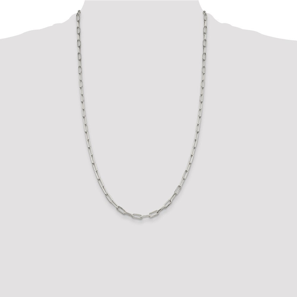 Sterling Silver 4.25mm Elongated Open Link Chain