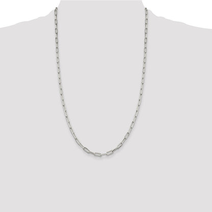 Sterling Silver 4.25mm Elongated Open Link Chain