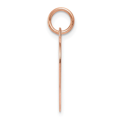 14k Rose Gold Heart Disc Charm Pendant for Women