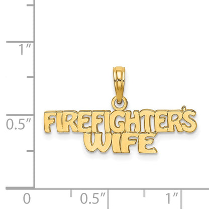 14k Yellow Gold FIREFIGHTER'S WIFE Charm