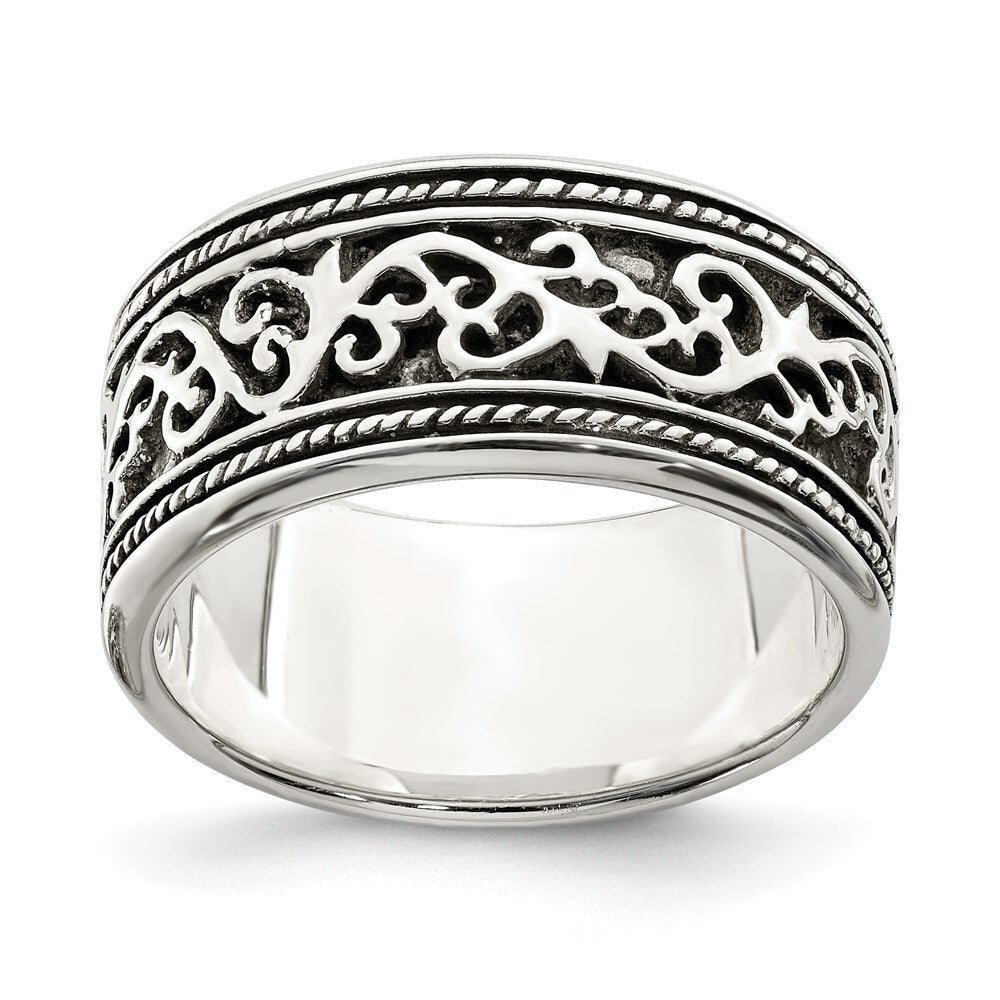Sterling Silver Antiqued Band Size 8