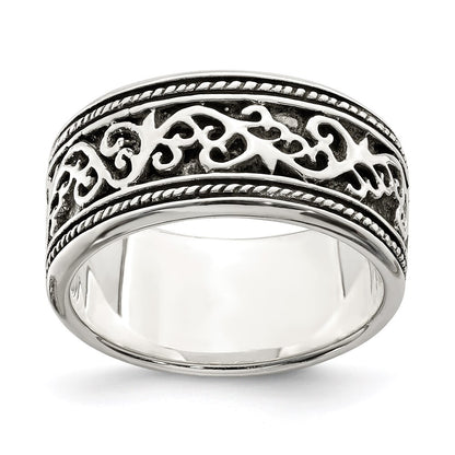 Sterling Silver Antiqued Band Size 8