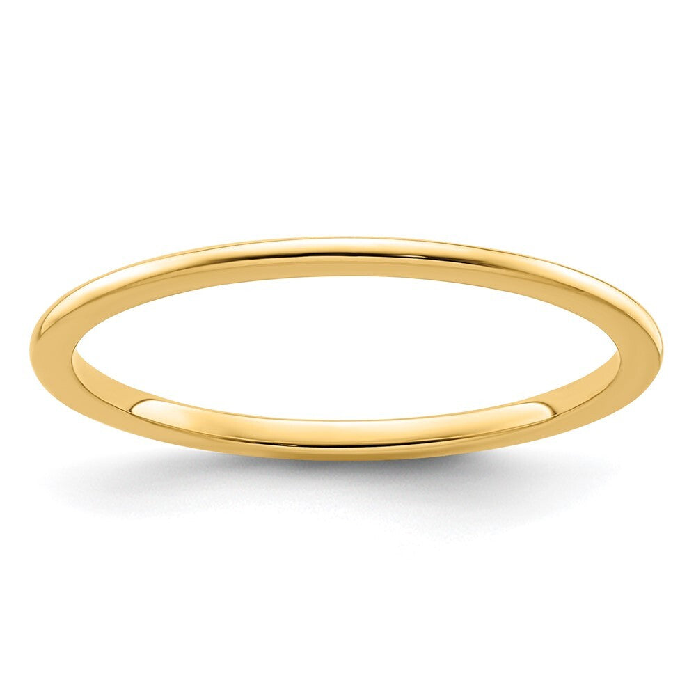 14K Yellow Gold Yellow Gold 1.2mm Half Round Polished Stackable Band Size 6