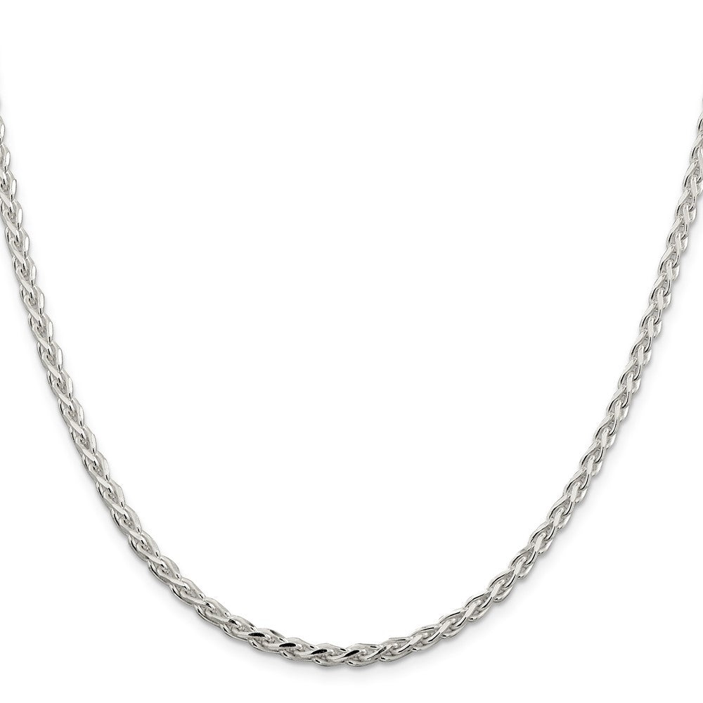 Sterling Silver 3.5mm Diamond-cut Spiga Chain Necklace