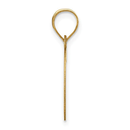 14k Yellow Gold Polished Letter G Initial Pendant for Women