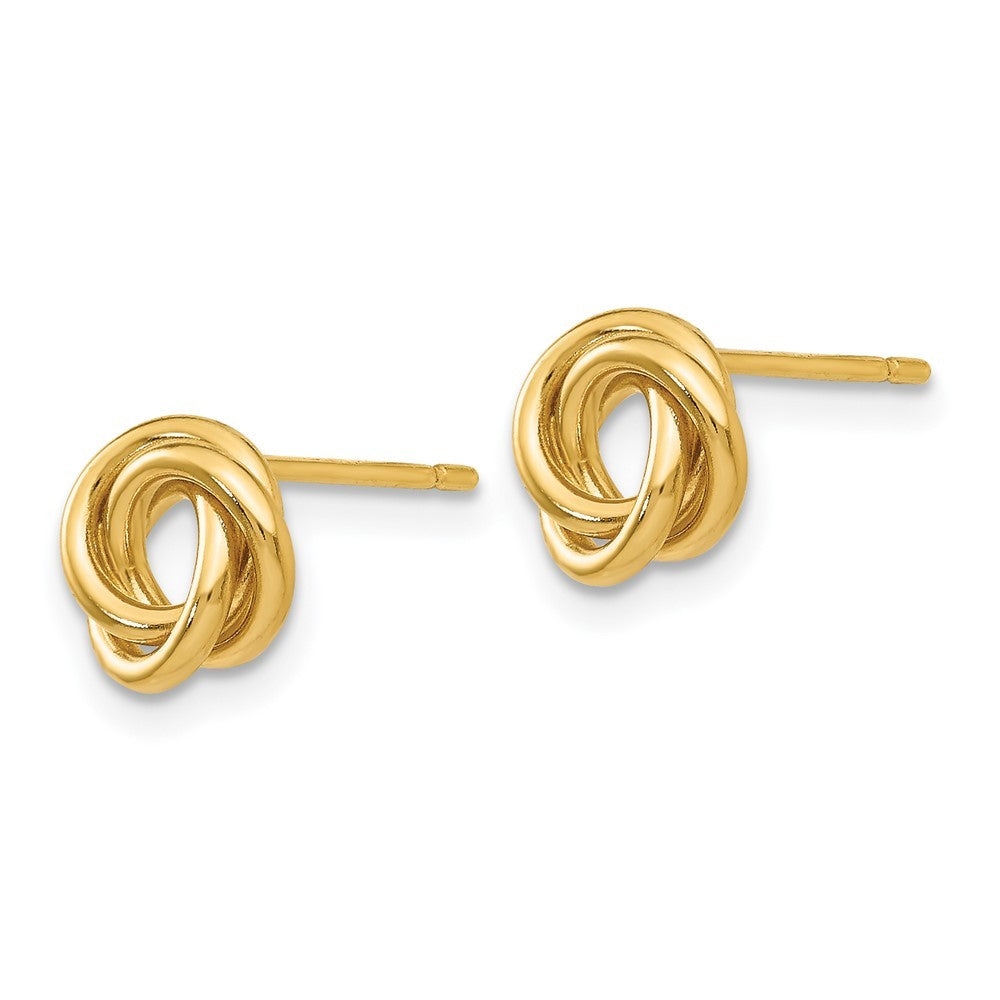 14k Yellow Gold Polished Knot Earrings