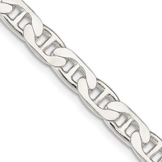 Sterling Silver 6.5mm Flat Anchor Chain Necklace
