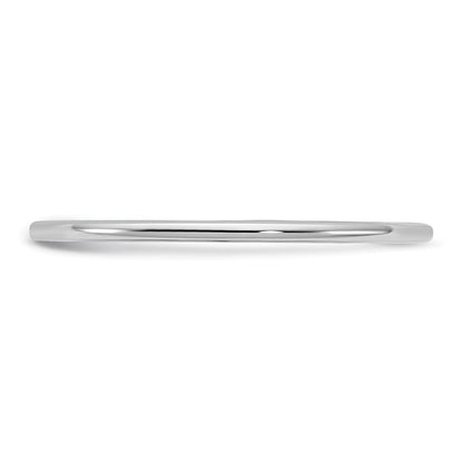 14k White Gold 1mm LTW Comfort Fit Band Size 9