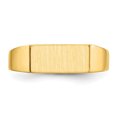 14K Yellow Gold 5.5x12.0mm Open Back Signet Ring