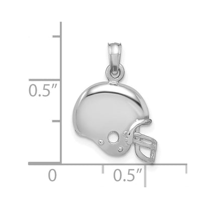 14k White Gold Football Helmet Pendant for Women