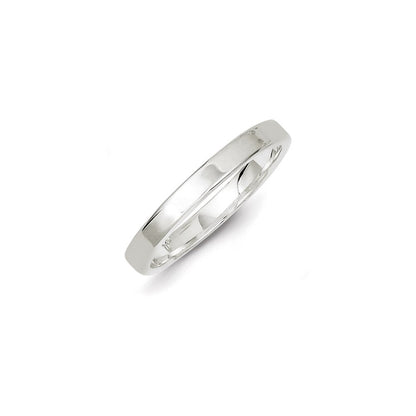 Sterling Silver 3mm Lightweight Flat Size 5 Band Ring