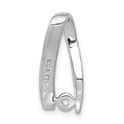 14k White Gold AAA Diamond Semi-mount Peg Slide Pendant for Women
