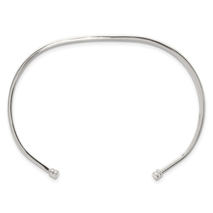 Sterling Silver with Black Rhodium Inlay Cuff Bangle