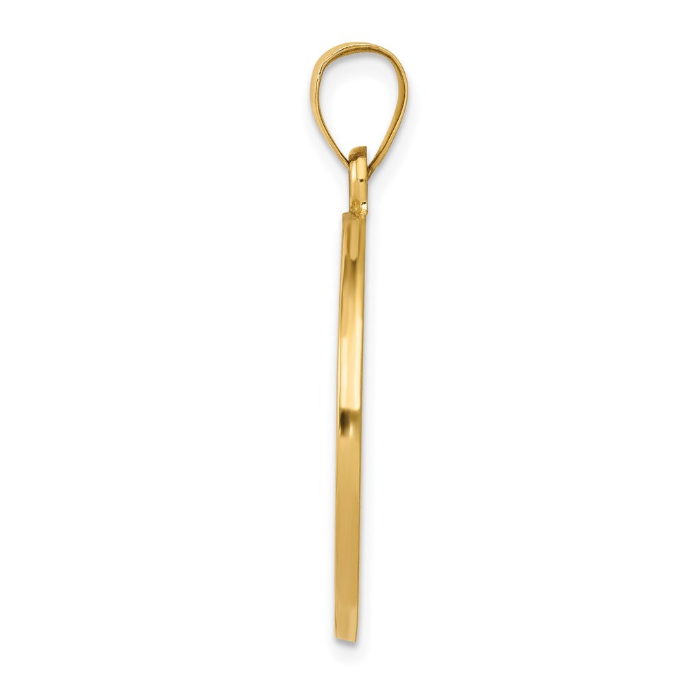 14k Yellow Gold Saint Anthony Medal Hollow Pendant