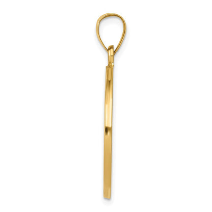 14k Yellow Gold Saint Anthony Medal Hollow Pendant