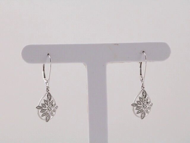 Sterling Silver 1/6 CTW Natural Diamond Granulated Filigree Stud Earrings