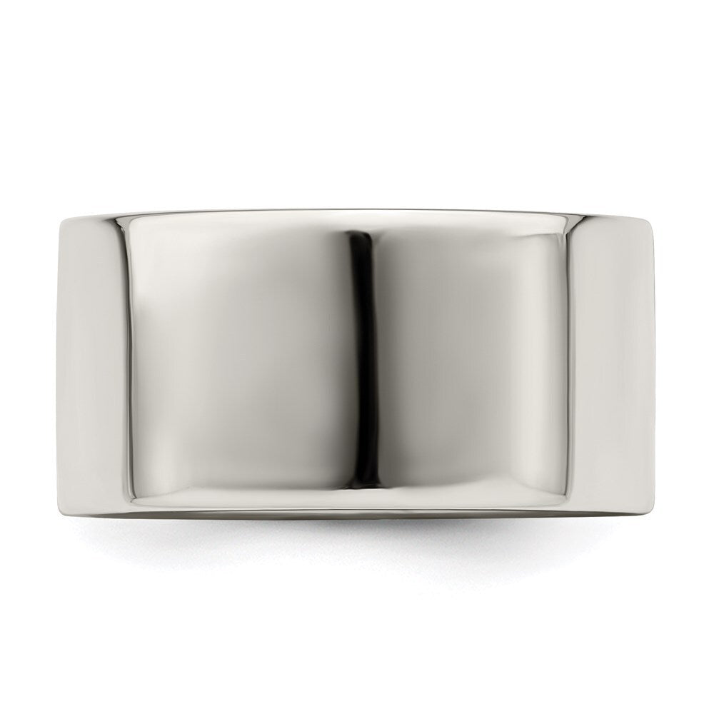Sterling Silver 10mm Lightweight Flat Size 10 Band Ring
