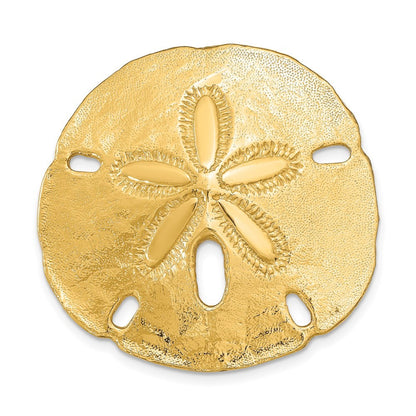 14k Yellow Gold Fits Up To 8mm and 10mm Medium Sand Dollar Slide