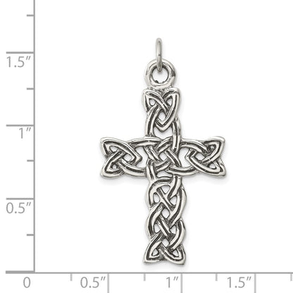 Sterling Silver Antiqued Celtic Cross Pendant Holiday Gift for Women