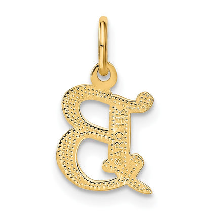 14k Yellow Gold Letter B Initial Charm