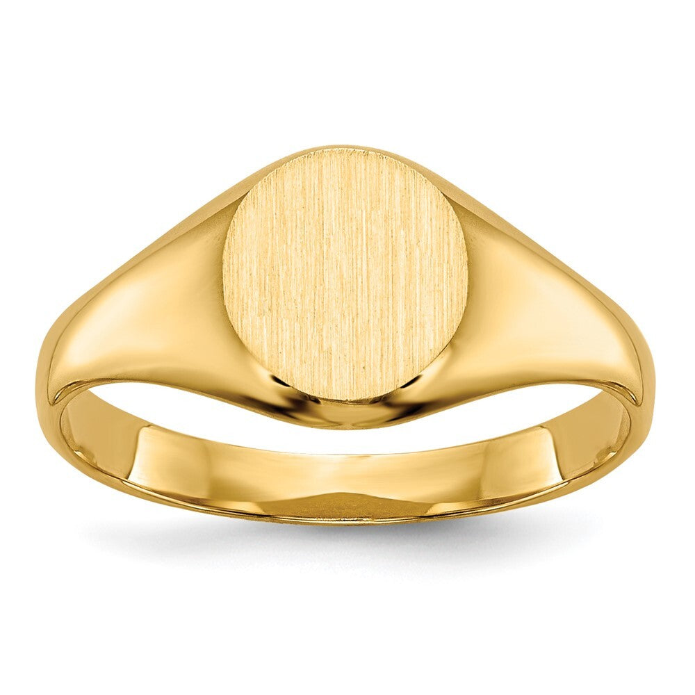 14K Yellow Gold Childs Closed Back Signet Ring