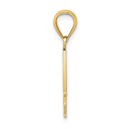 14k Yellow Gold I HEART CAPE MAY  Cut-Out Boat Charm Pendant for Women