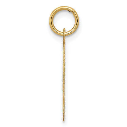 14k Yellow Gold Polished Musical Note Charm Pendant for Women