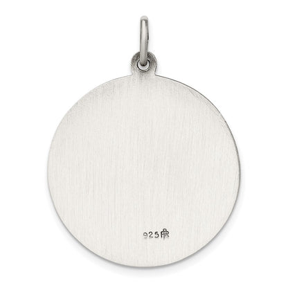 Sterling Silver Antiqued St. Christopher Medal Pendant